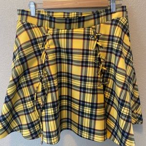 Yellow plaid skirt